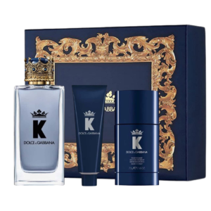 Dolce & Gabbana King 3 Pcs Set (100ml EDT, 10ml EDT & 75ml After Shave Balm)