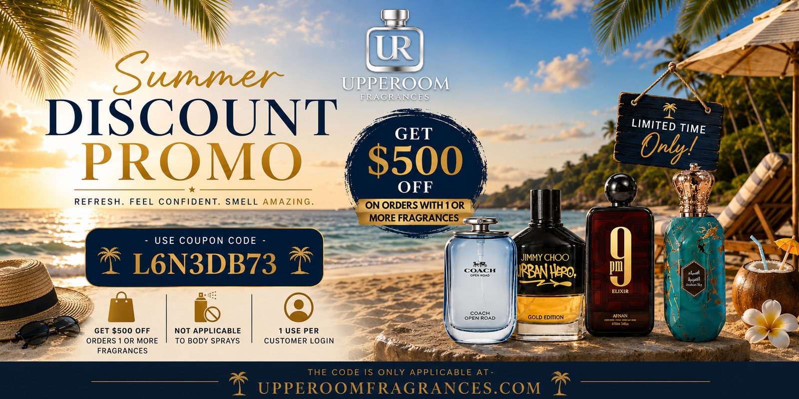GET $500 OFF ON ORDERS WITH 1 OR MORE FRAGRANCES