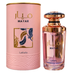 Lattafa Mayar EDP 100ml fruity floral perfume with lychee, raspberry, rose, peony, jasmine, musk, vanilla and sandalwood